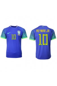 Brazilië Neymar Jr #10 Voetbaltruitje Uit tenue WK 2022 Korte Mouw